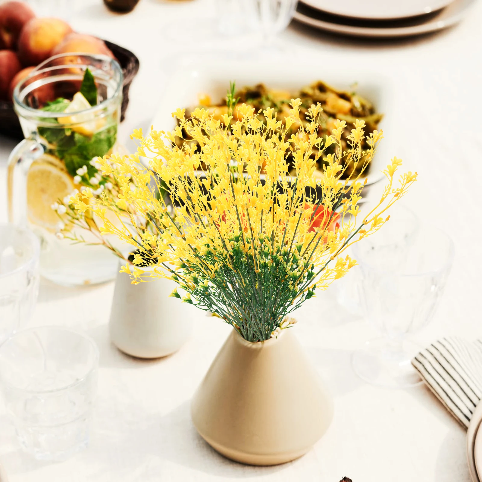 

6Pcs Realistic Simulation Flower Home Decorative Fake Plant for Festive Atmosphere Fake Flowers Simulated Flower