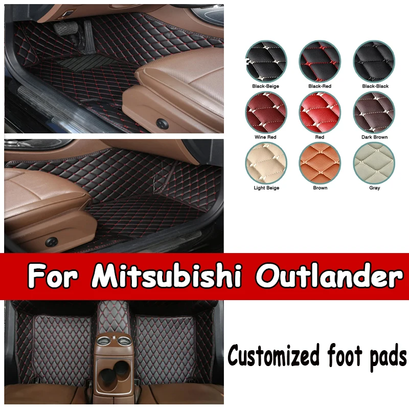 

Non-hybrid Vehicle Car Floor Mat For Mitsubishi Outlander cGM 2022 2023 5seat Leather Pads Car Mats Alfombrillas Car Accessories