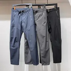 Men's Lightweight Thin Quick Drying Straight Leg Pants Outdoor Trekking Hiking Climbing Fishing Elastic Wear-resistant Trousers