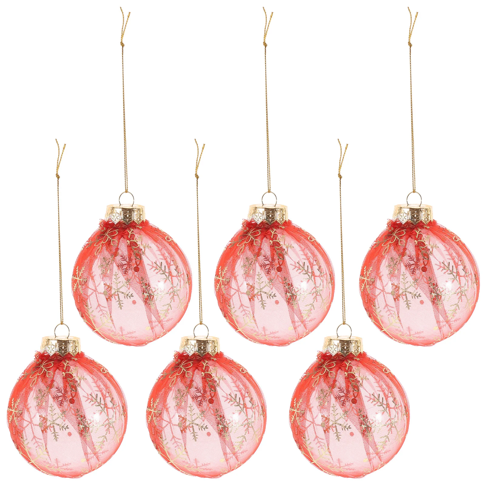 

6pcs Christmas Ball Hanging Decor Xmas Tree Pendant Ornament Party Supplies Plastic Hanging Ball Decoration Tree Pendant For