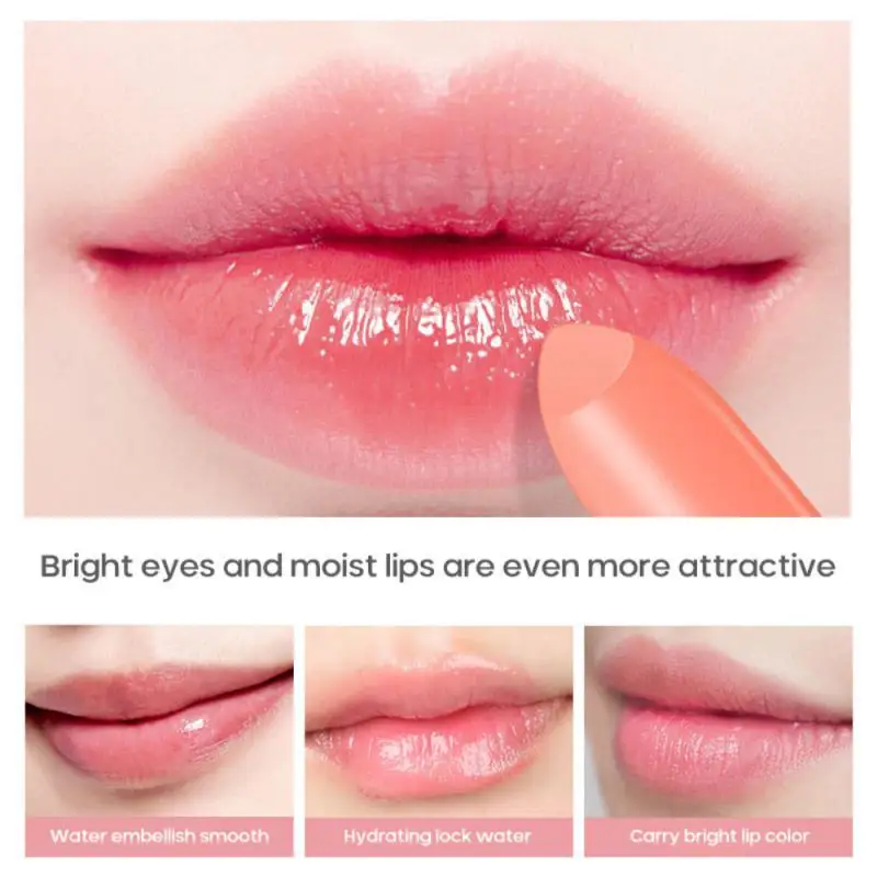 Chameleon Lip Balm Vitality Color Lipstick Peach Girl Lip Balm Moisturizing Natural Nourishing Lip Lines Long-lasting Lip Care