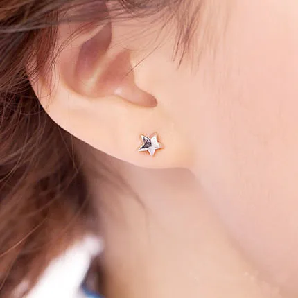 New Five Star 925 Sterling Silver Ear Studs Nose Earring Pin 20pcs/box Wholesale Free Shipping