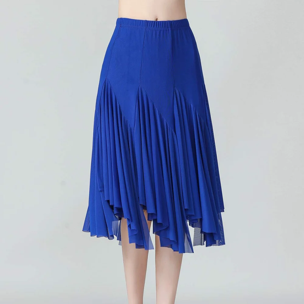 The New Mesh Midi Skirt Has Elastic Outdoor Ballroom Dance Square Dance Skirt Lined With Fitness Beauty Dance Sports Wear