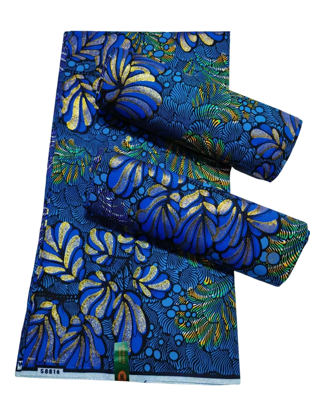 

Grand Super Gold Powder 100% Cotton African Wax Fabric High Quality Wax Print Ankara Fabric For Sewing 6Yard Women Flower Robe