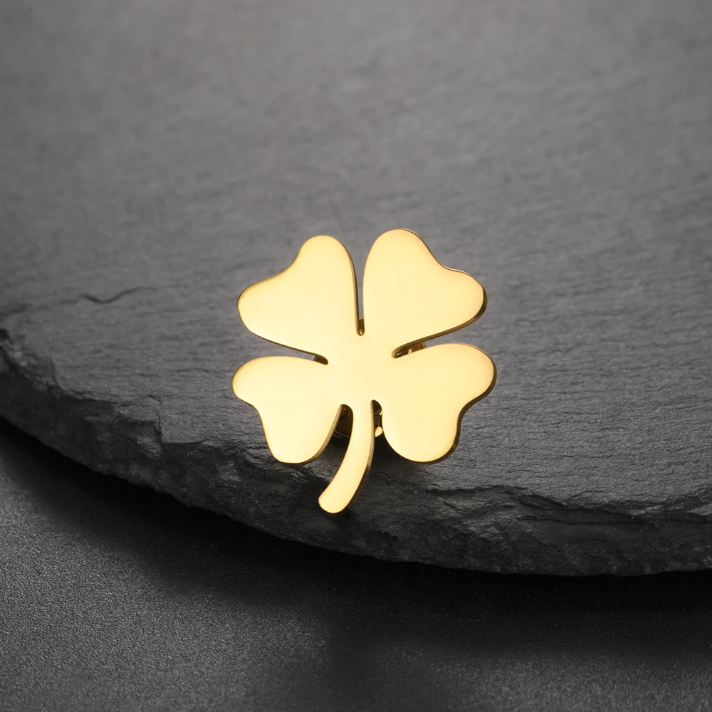 Dawapara Kleeblatt-Brosche mit Kleeblatt, Dreifaltigkeitsknoten, irisches Glückssymbol, St. Patricks Day, Edelstahlschmuck – Detail 16