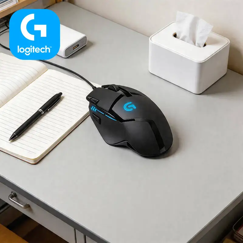 Logitech G402 Wired Gaming Mouse 20M Clicks Durability 4 DPI Levels Anti-Slip Design for Desktop Gaming Play