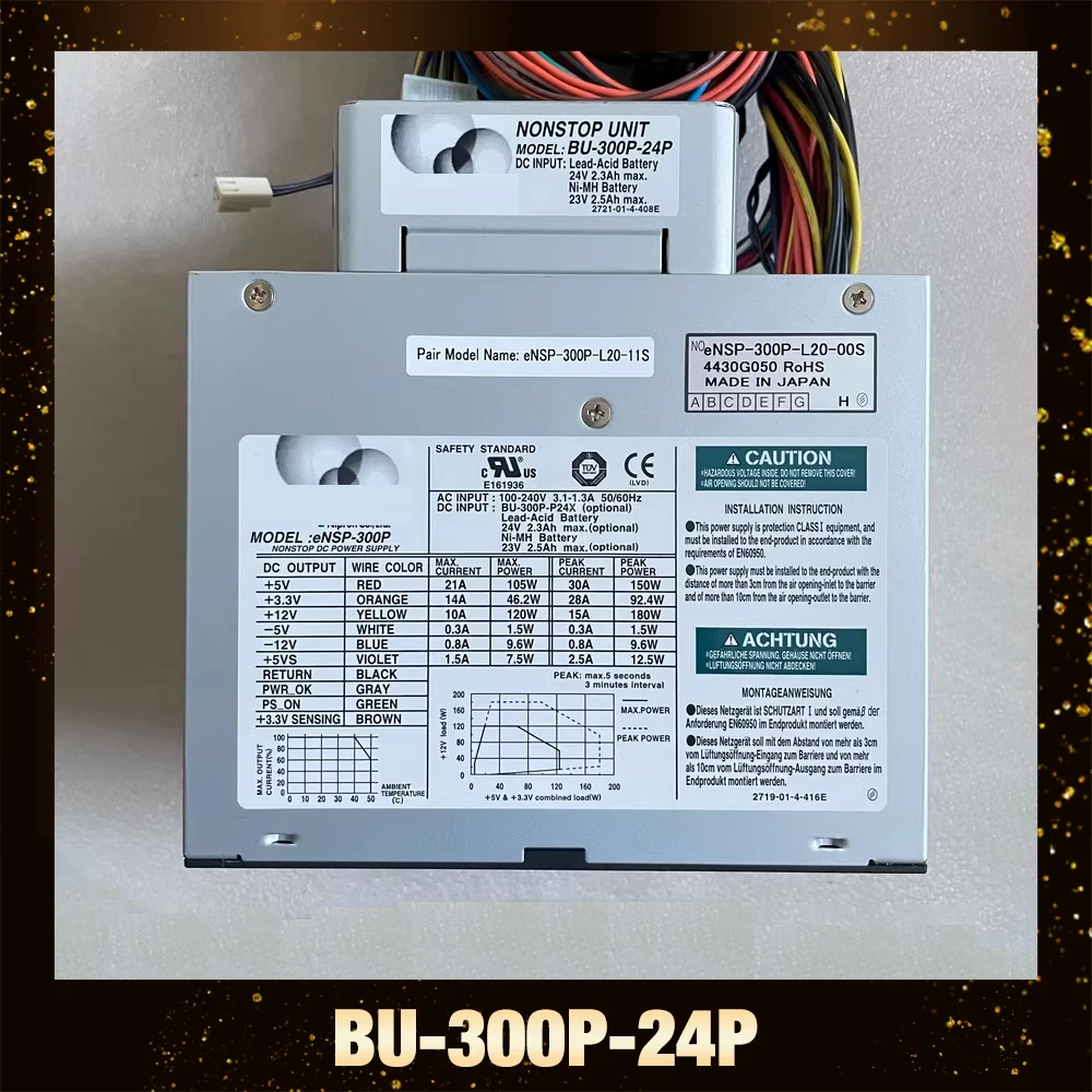 BU-300P For NIPRON BU-300P-24P Industrial Control Computer Equipment Power Supply ENSP-300P-L20-00S