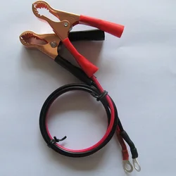 40x32mm Battery Ground Cable 50AMP Battery Connection Cable Copper Wire Terminal Cable Auto Inverter Wire With Alligator Clips