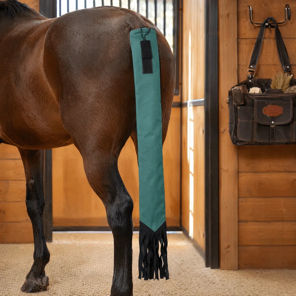 Non Woven Fabric Horse Tail Protection Bag Hook And Loop Design Fringe Design Horsetail Guard Bag Easy Clean Structure