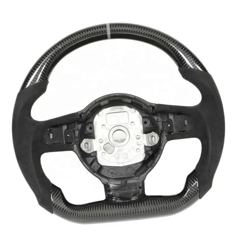 2025 gran oferta volante de fibra de carbono Alcantara para TT TTRS 8J MK2 R8 MK1 2007 2008 2009 2010 2011 2012 2013