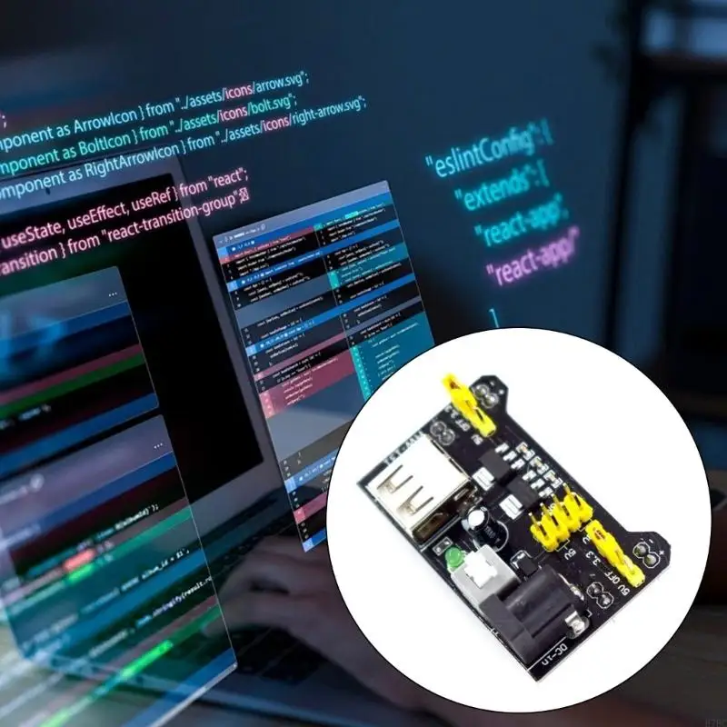 H7BC Lightweight Power Module for Breadboards Providing 5V and 3.3V Outputs for MB102