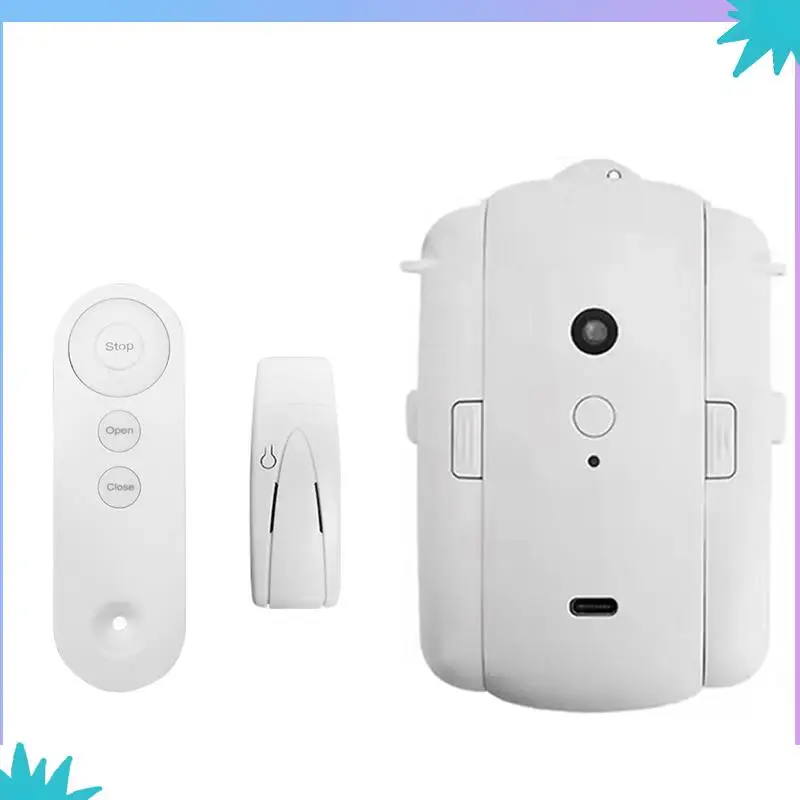 Abzw tuya inteligente wifi abridor de cortina automático + interruptor remoto cortinas robô controle remoto para alexa google casa