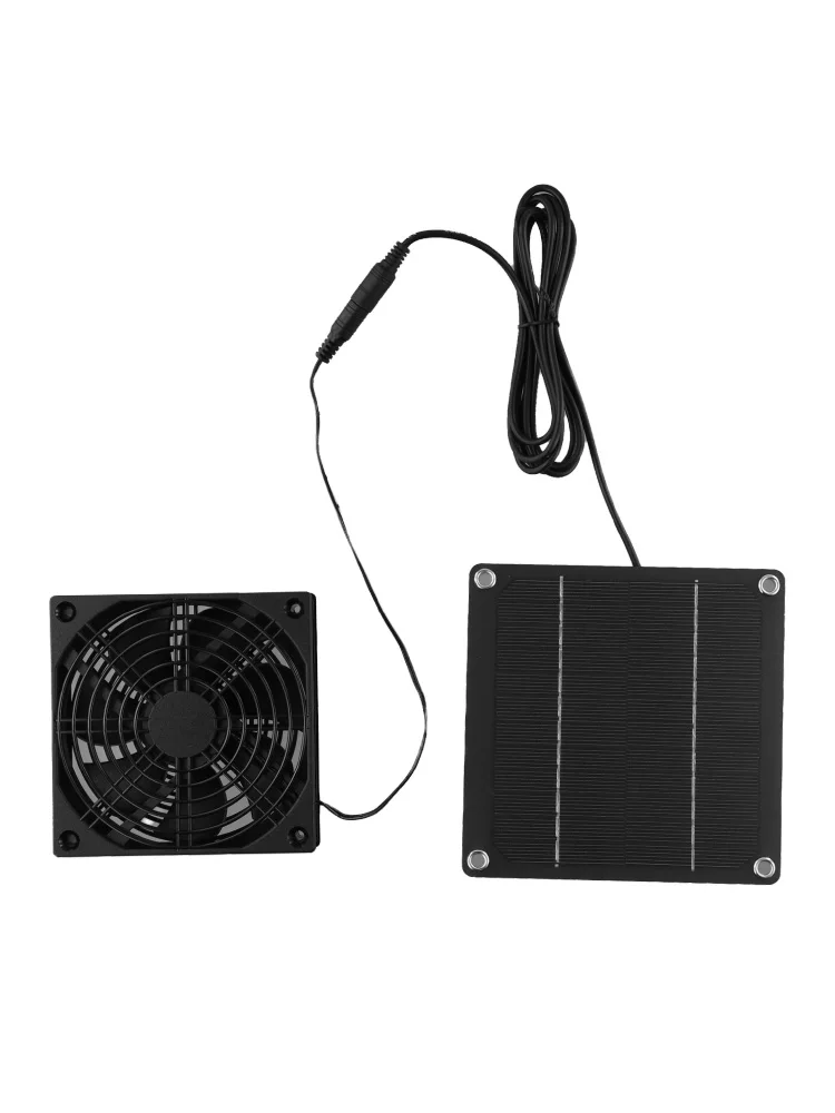 Set Solar Exhaust Fan 50W Monocrystalline Silicon Greenhouse Multifunctional With 150cm Cable Easy Installation