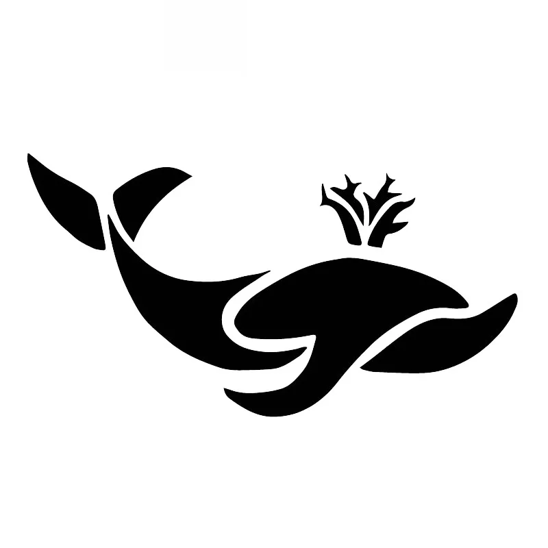 Beautiful Whale Applique High Quality Car Window Decoration Personality Pvc Waterproof Applique Black/white, 19cm*10cm