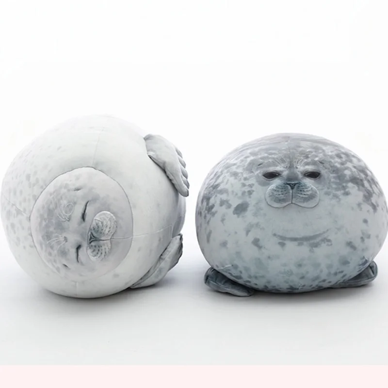 

Novelty Sea Lion Doll Angry Blob Seal Pillow Chubby 3D Plush Stuffed Toy Baby Sleeping Throw Pillow Gifts for Kids Girls