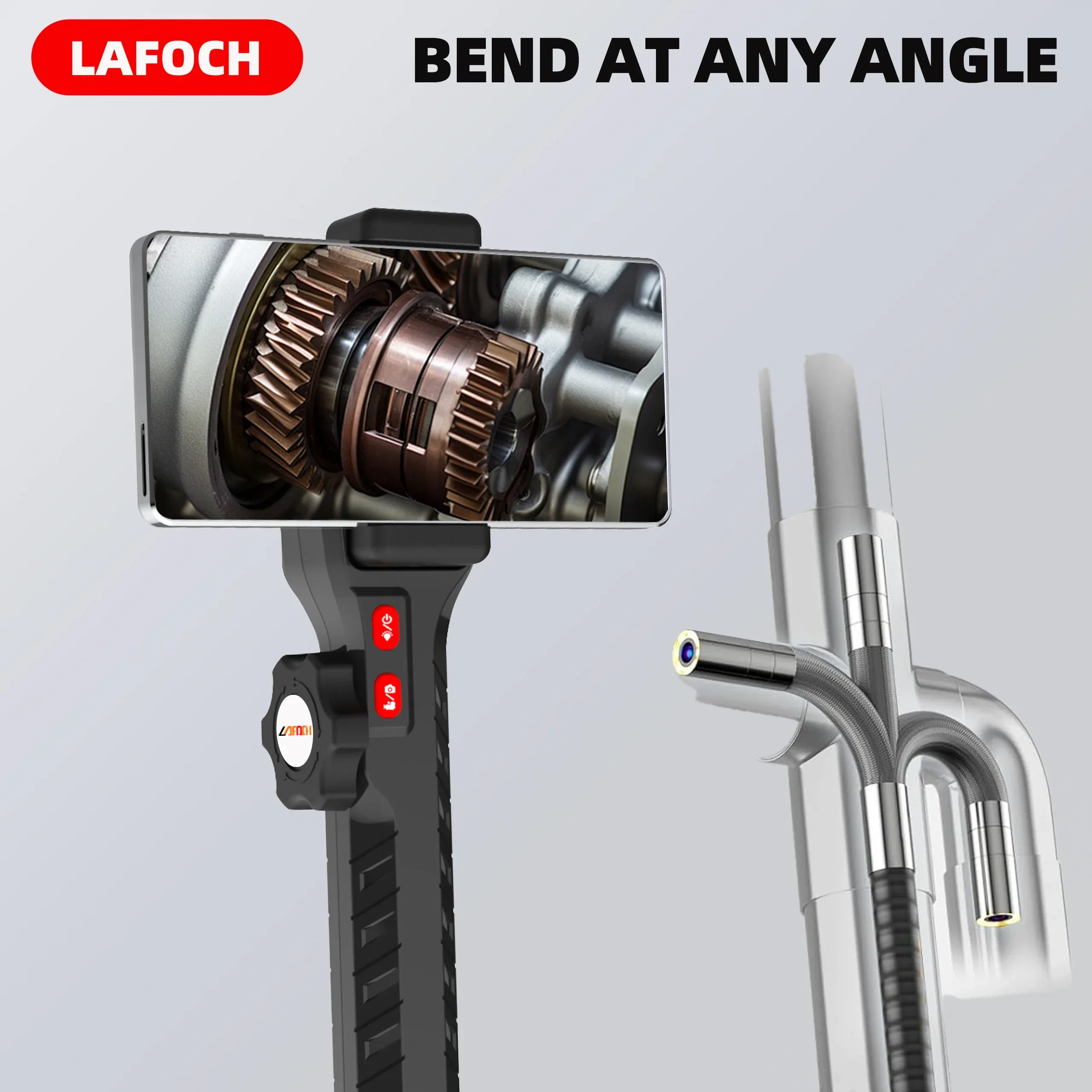 Two Way Articulating Steering Endoscope CMOS Borescope Inspection Otoscope Camera Digital Microscope3.9mm/6.2mm For Android ISO