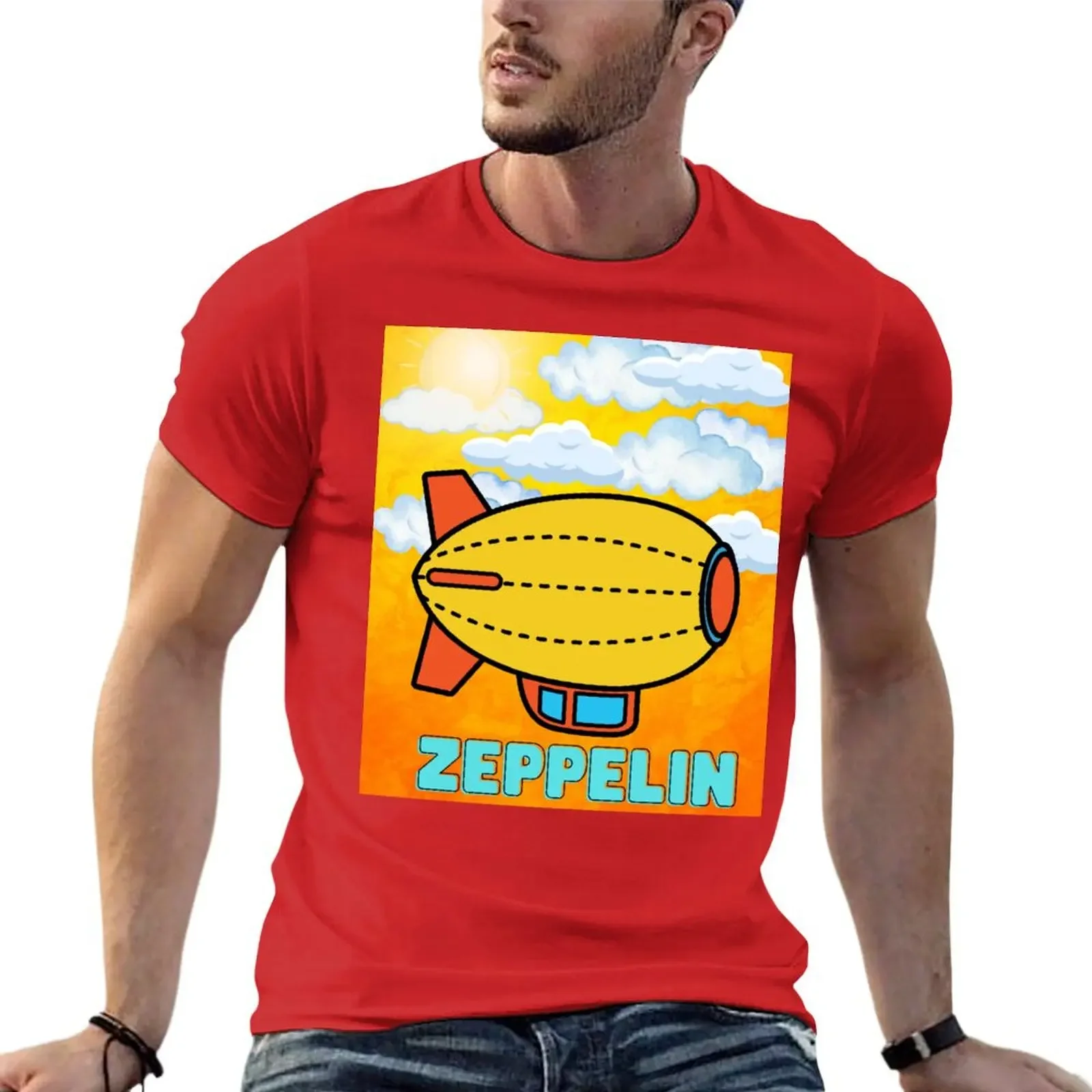 Vintage Zeppelin T-shirt funnys aesthetic clothes plain designer t shirt men