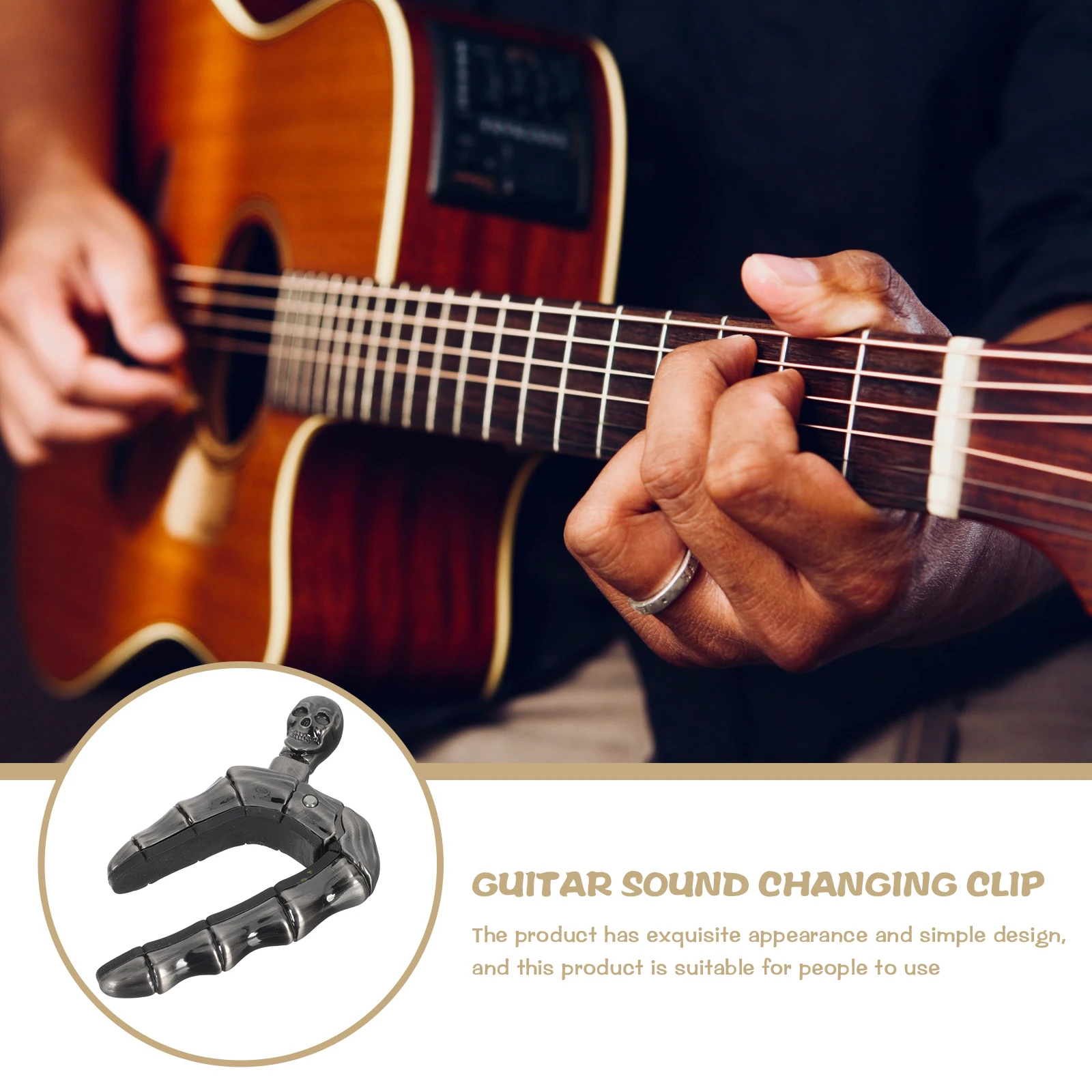 

Guitar Capo Skull Accessory Alloy Silicone Multi-function Supply
