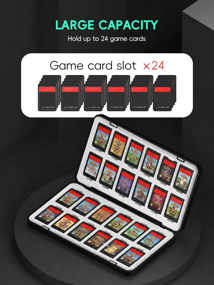 24 in 1 Game Card Case for Switch/Switch OLED Cartridge Storage Box Chip Holder Cover - view 6