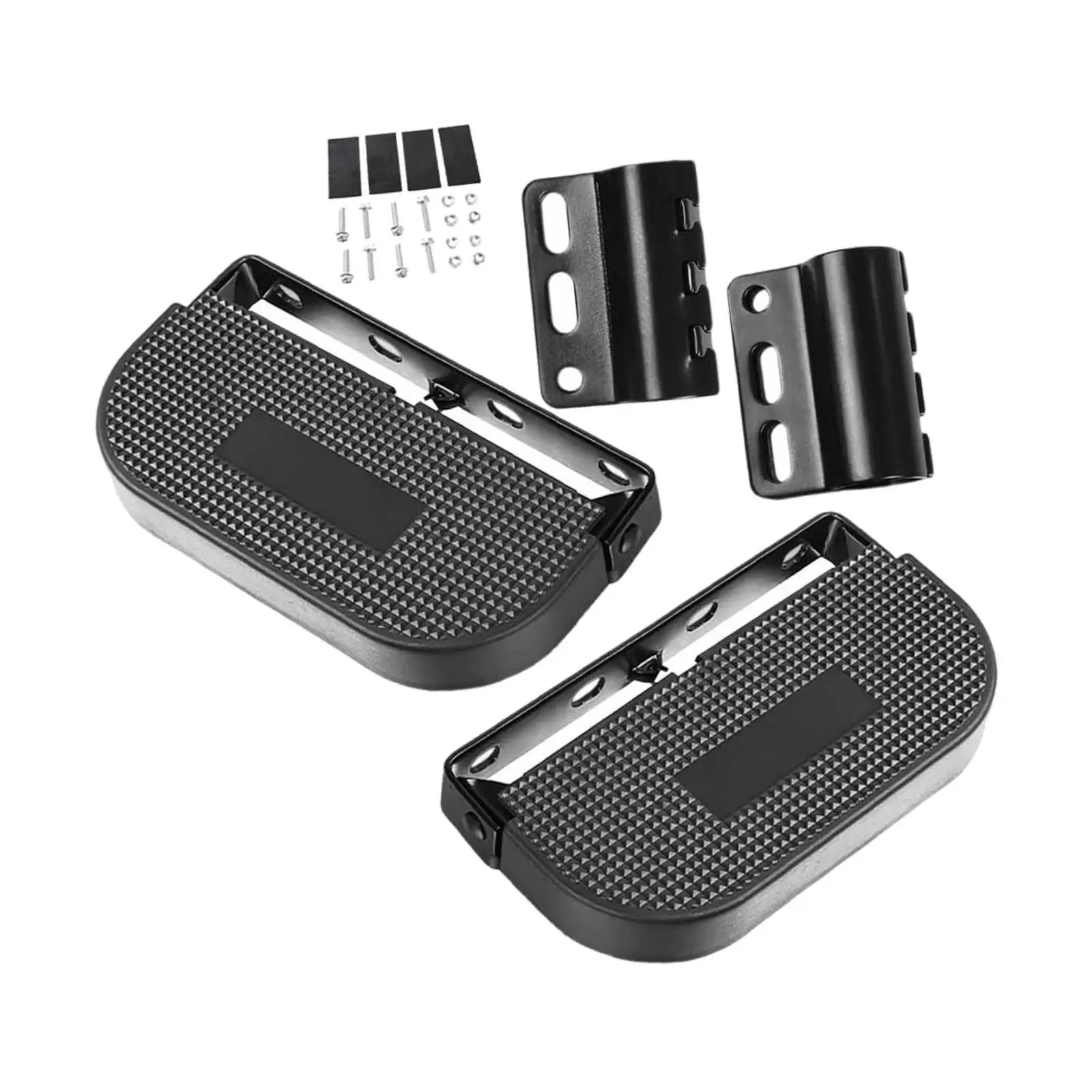 Foldable Scooter Bicycle Pedals Durable Metal Foot Plates Universal Floorboards Kit for Electric Bike Modifications
