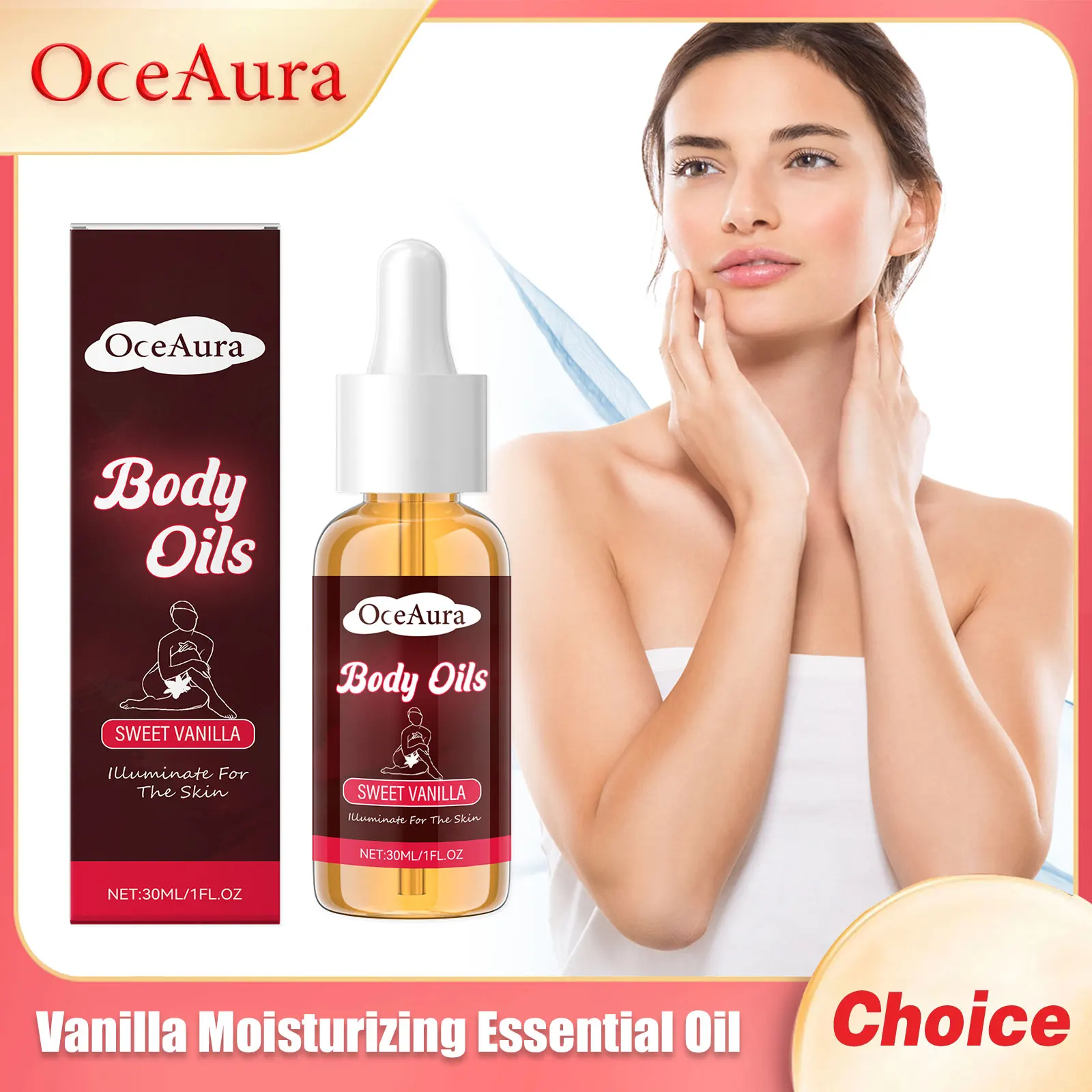 

OCEAURA Vanilla Body Moisturize Essential Oil Relieve Stress Improve Roughness Lasting Fragrance Massage Body Care Essential Oil