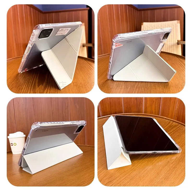غطاء حماية للكمبيوتر اللوحي Mi Pad 7 7Pro لهاتف Xiaomi Mi Pad 6 6Pro 5 5Pro مع فتحة قلم مادة أكريليك شفافة