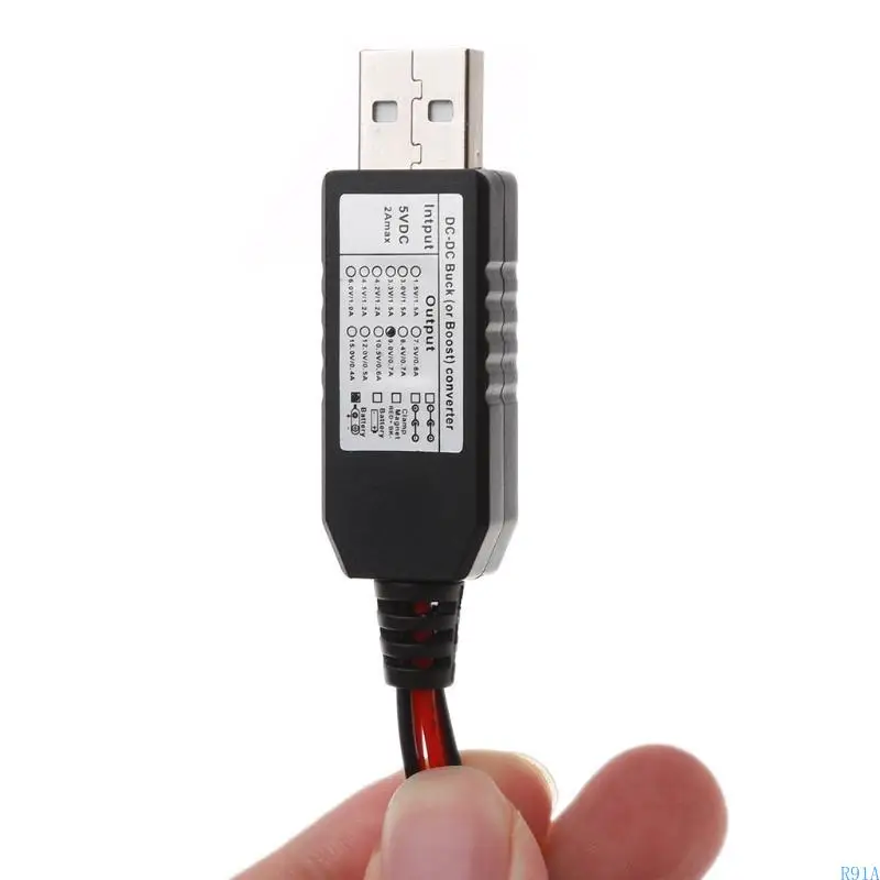 R91A USB 메인은 듀얼 6F22 9V 배터리 제거기로 변환 2 피스 9V 배터리 전원 공급 장치 케이블 액세스를 교체 할 수 있습니다.