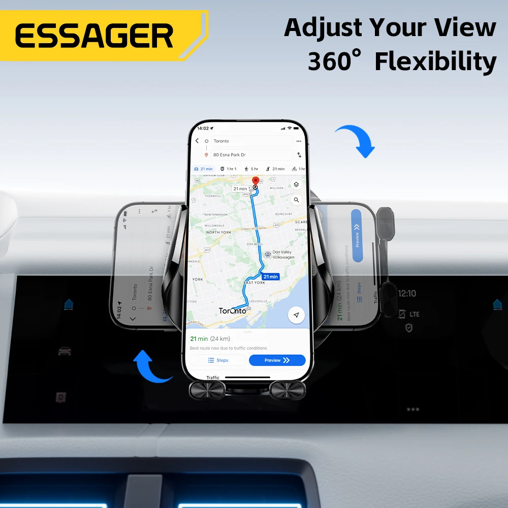 Essager 15W Magnetic Wireless Car Charger for MacSafe 15W Cooling Stand Holder for iPhone 16 15 14 13 12 Pro Max Xiaomi Samsung - Image 5