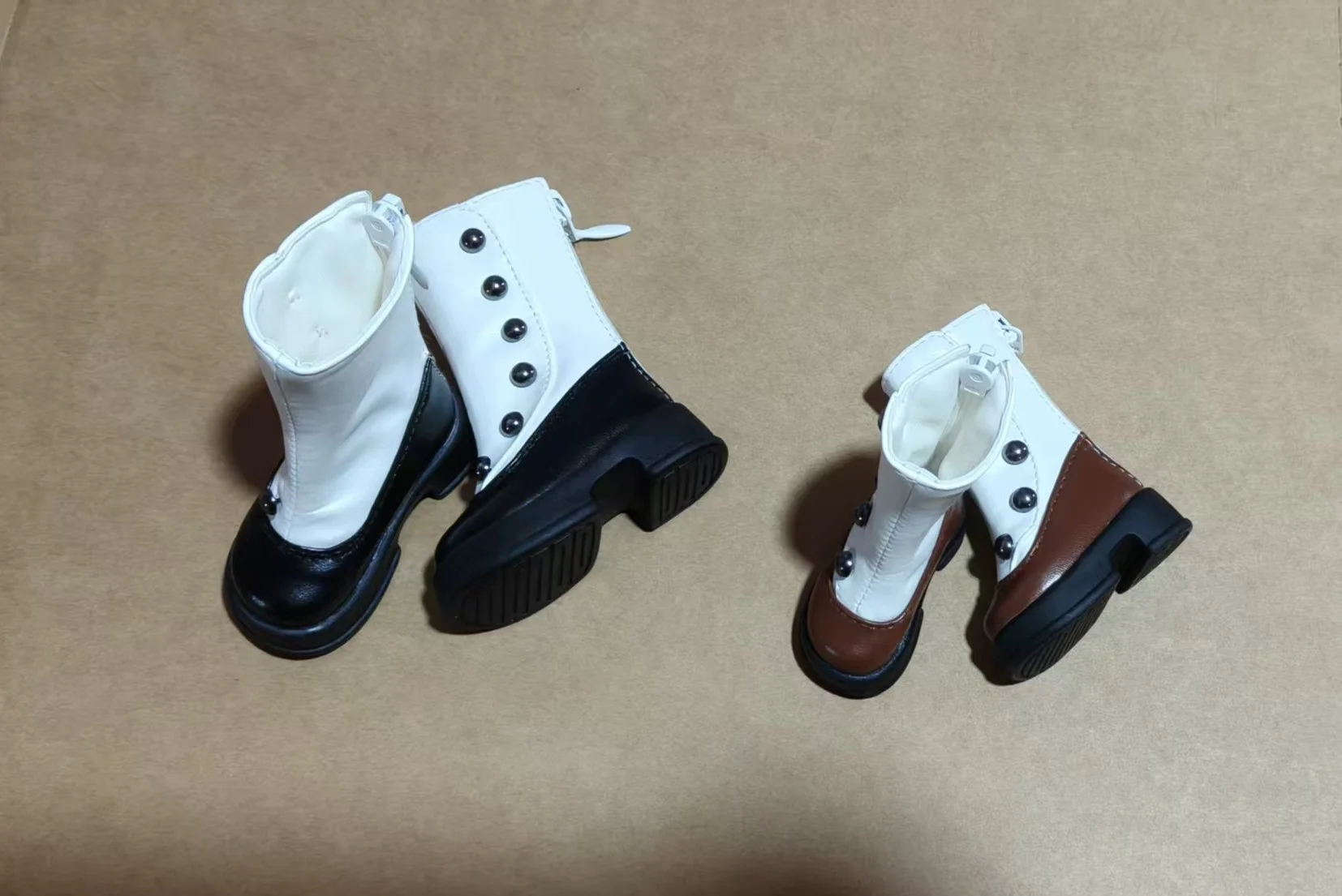 

BJD Doll Shoes 1/4 1/6 Round Toe Thick-soled Girls Toys Elegant Black Brown Matte Leather Ankle Boots Gifts Doll Accessories