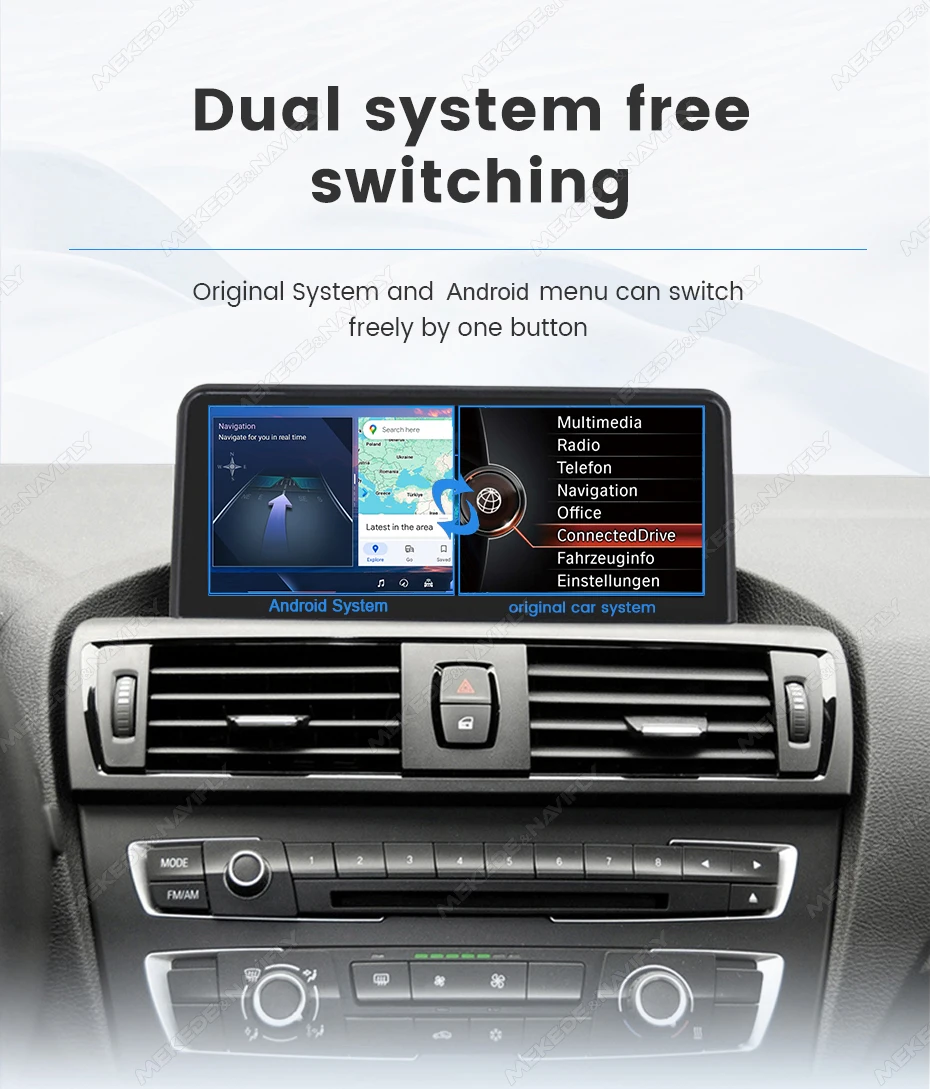 MEKEDE Android 14 Wireless CarPlay Auto Dual BT Auto-Multimedia-Player für BMW 2er F45 F46 F87 Snapdragon QLED 4G LTE WiFi – Detail 11