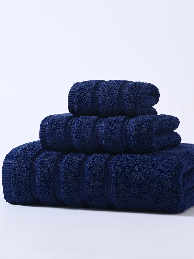 Cotton Bathroom Absorbent Soft Deluxe Square Towel Wash Towel Bath Towel 3 Piece Set Home Hotel Beauty Salon 34X34 34X74 70X140