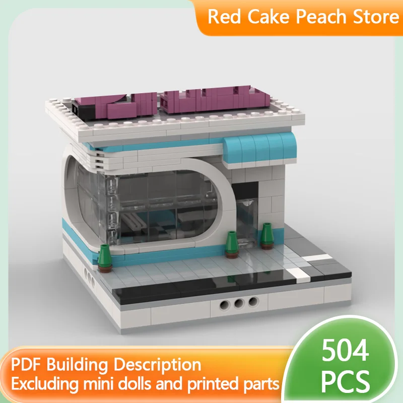 City Street View Model MOC Building Bricks Mini City Diner Modular Technology Children Holiday Gifts Assemble Toys Suit