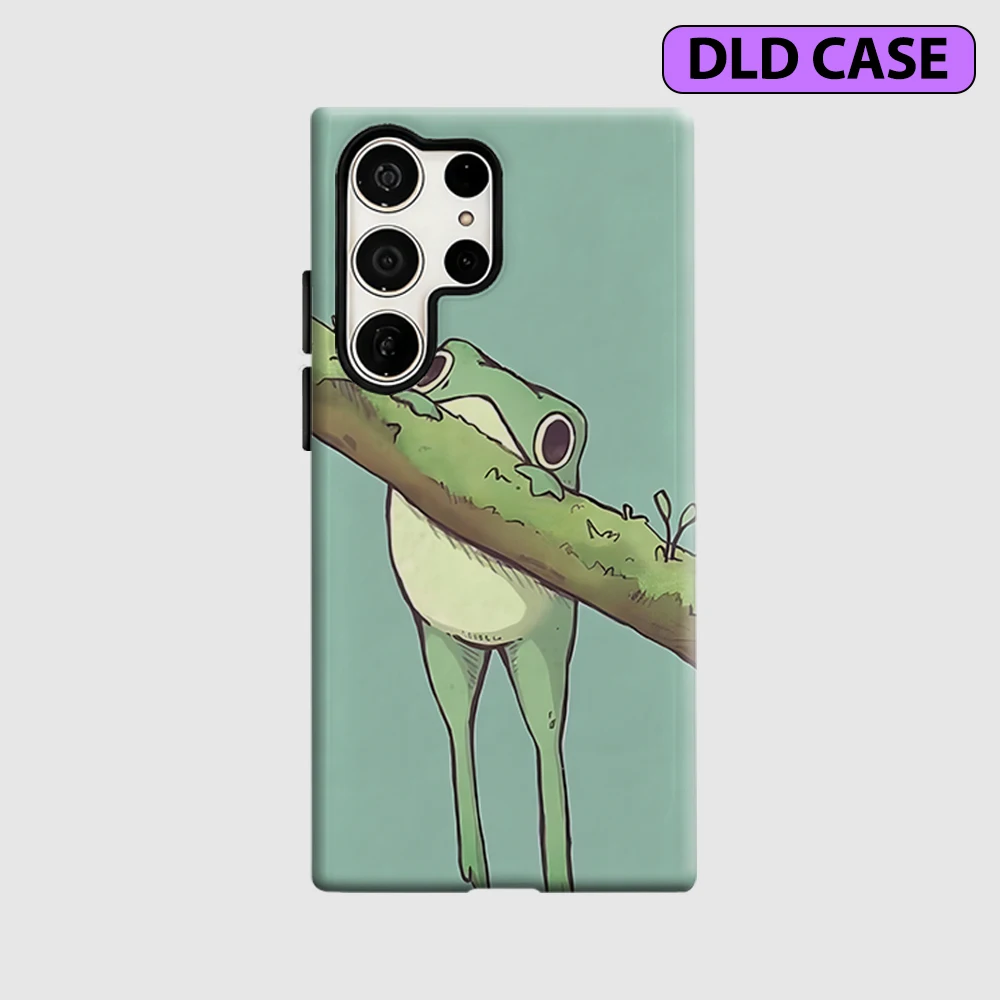 Branch Frog Phone Case for Samsung Galaxy S26 S25 Ultra S24 S23 Ultra Plus Shockproof Double Layer Tough Back Cover