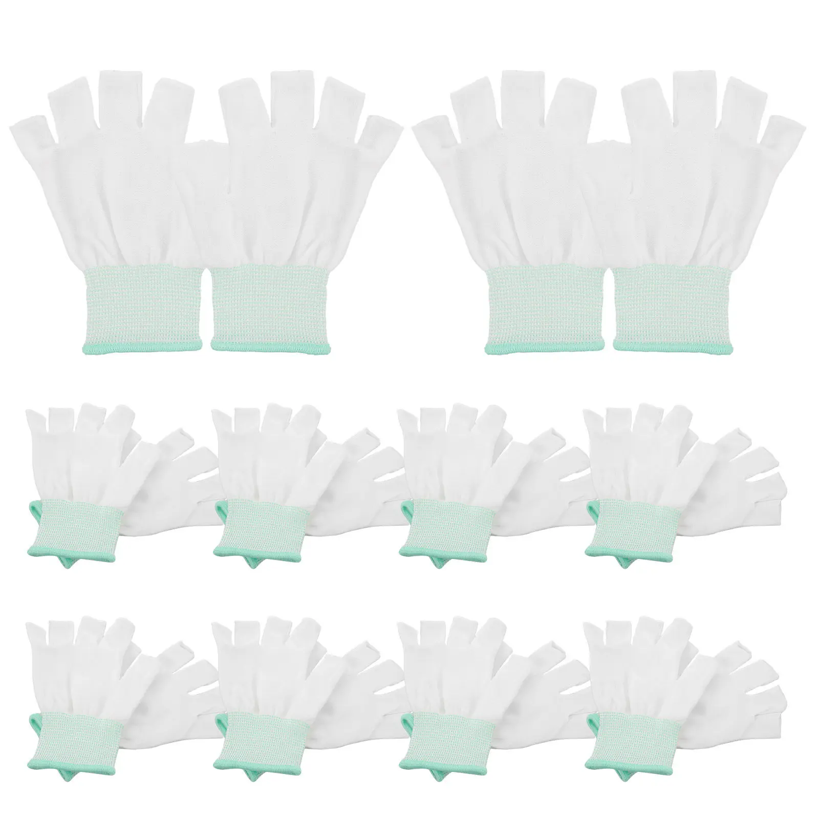 10Pairs Anti-Slip Breathable Protective Gloves Wear-Resistant Cut-Resistant for Gardening Yard Working Garden Weeding Outdoor