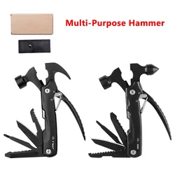 14-in-1 Multi-Purpose Hammer Survival Portable Multitool Camping Accessories Gear Ideal Gifts for Father Husband Boyfriend