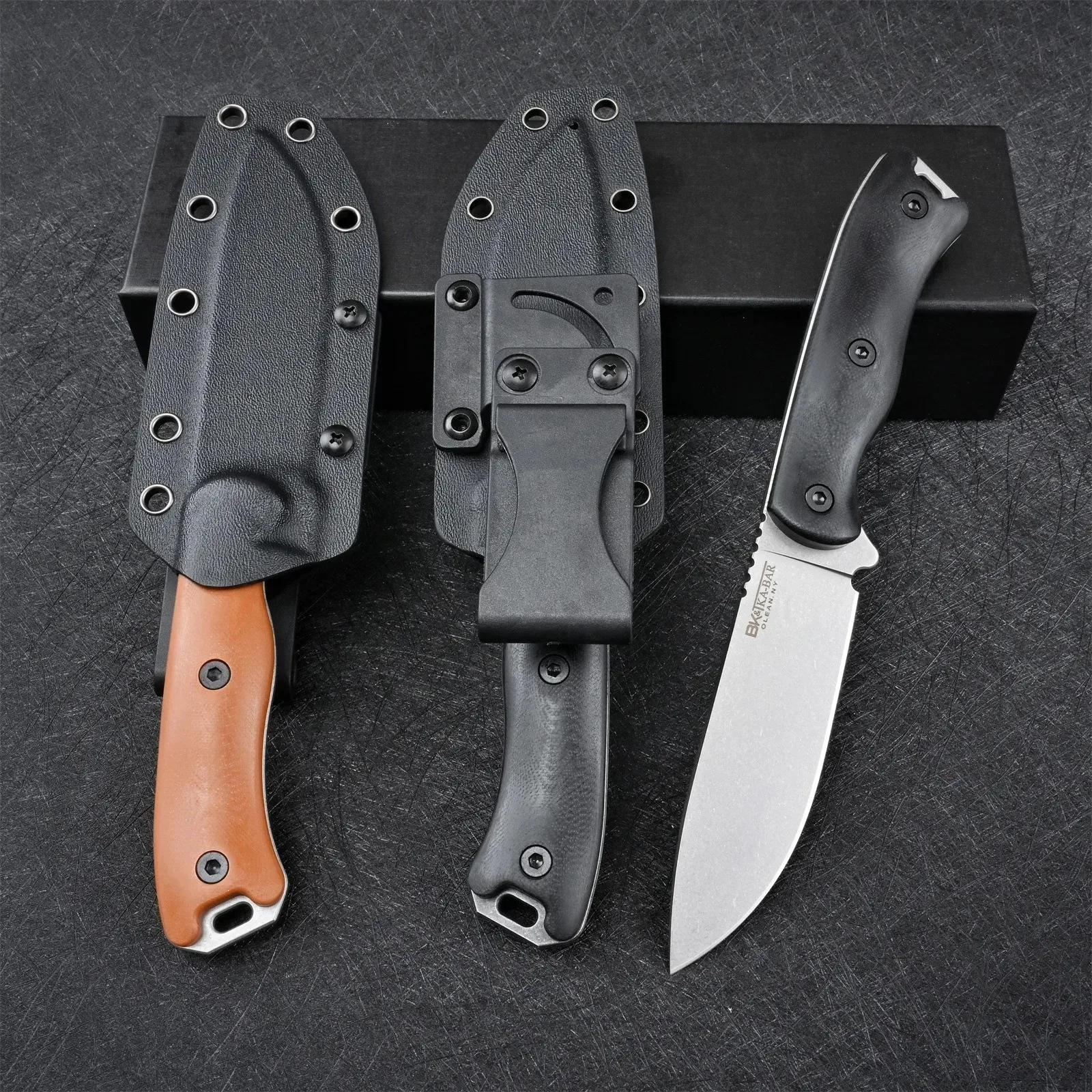 Multi-purpose outdoor straight knife, portable EDC pocket knife with scabbard, camping multi-purpose survival cutting knife