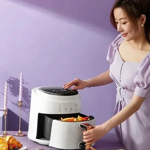 DK20: 900W 8L 에어 프라이어, 오일 없음, 전기 프라이어, 전체 닭용 스마트 터치 스크린 오븐, 가정용, 110V 220V