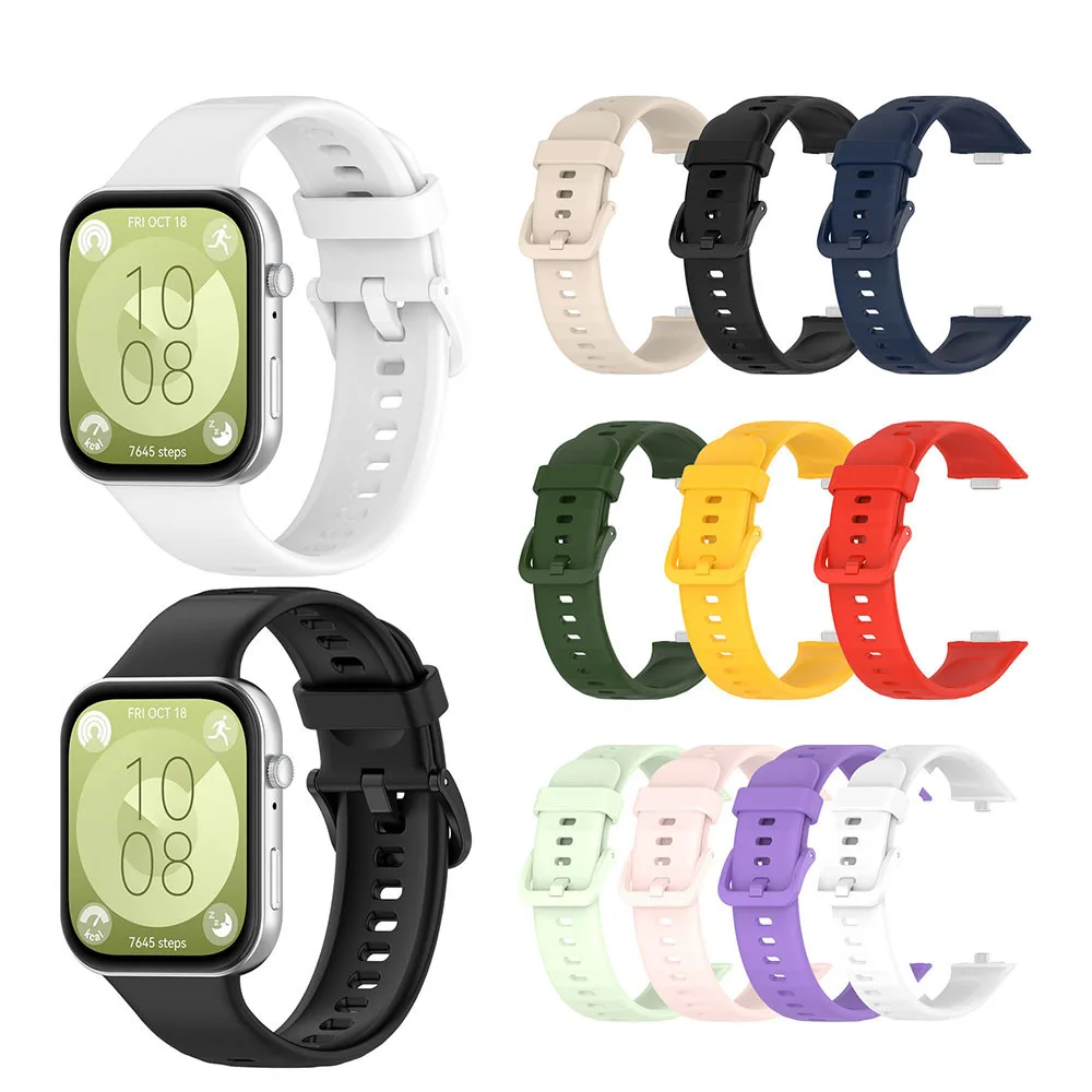 Color Silicone Strap for Huawei Watch Fit 3/Fit 4/4 Pro Comfortable band Replaceable Bracelet for Huawei Watch Fit 4 Accessories