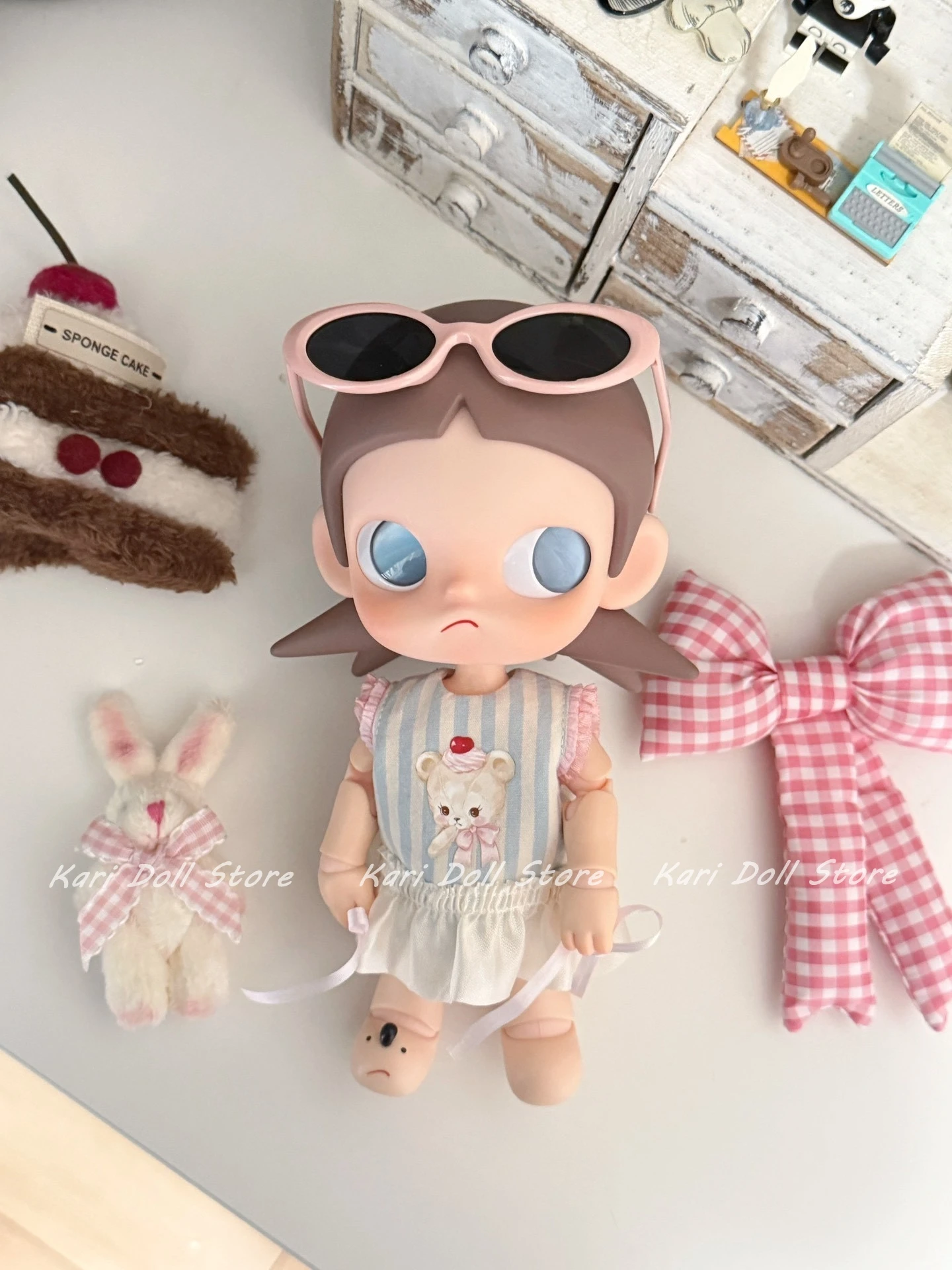 متجر كاري فستان مصنوع يدويًا لملحقات Zsiga 1l8 دمية 8 نقاط عمل الشكل ريترو شوا سترة الحيوان الصغير تنورة #2