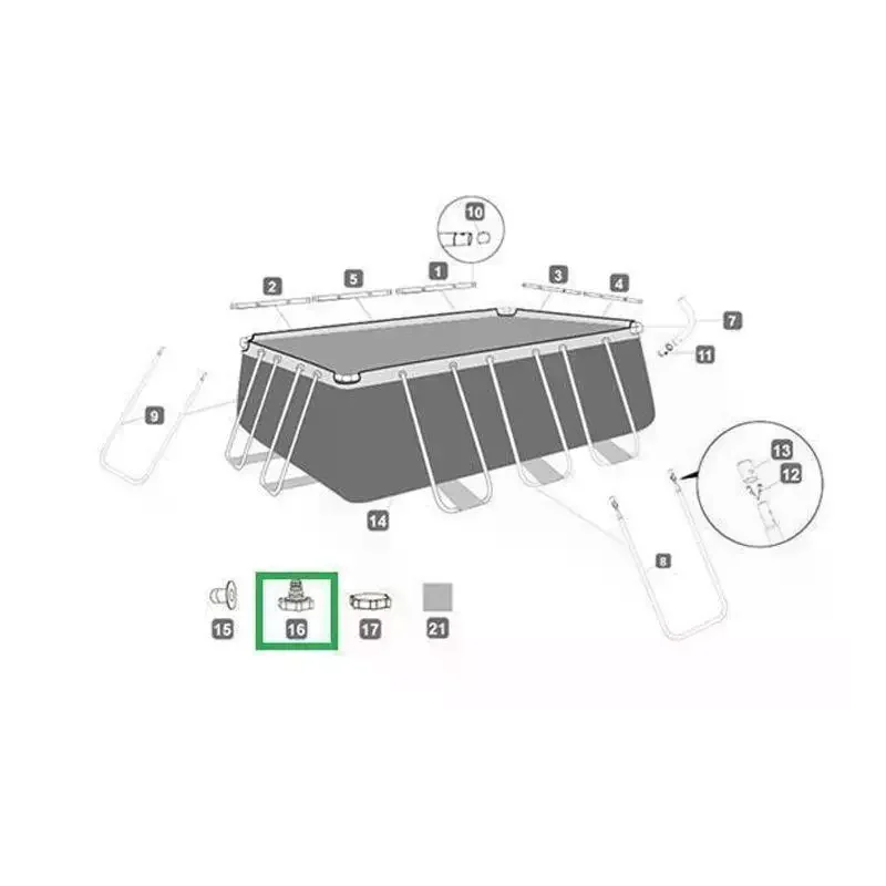 Swimming Pool Filter Drain Valve Connector Fits P6H1419 Leakproof Backwash Waste Port Fitting for Pool Winterizing Preparation