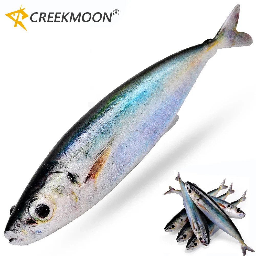 3/1PCS Realistic Artificial Soft Fish Bait Dragging Swinging Swimming Baits Bass Tuna Salmon Seawater Fish Lure for Sea Fishing