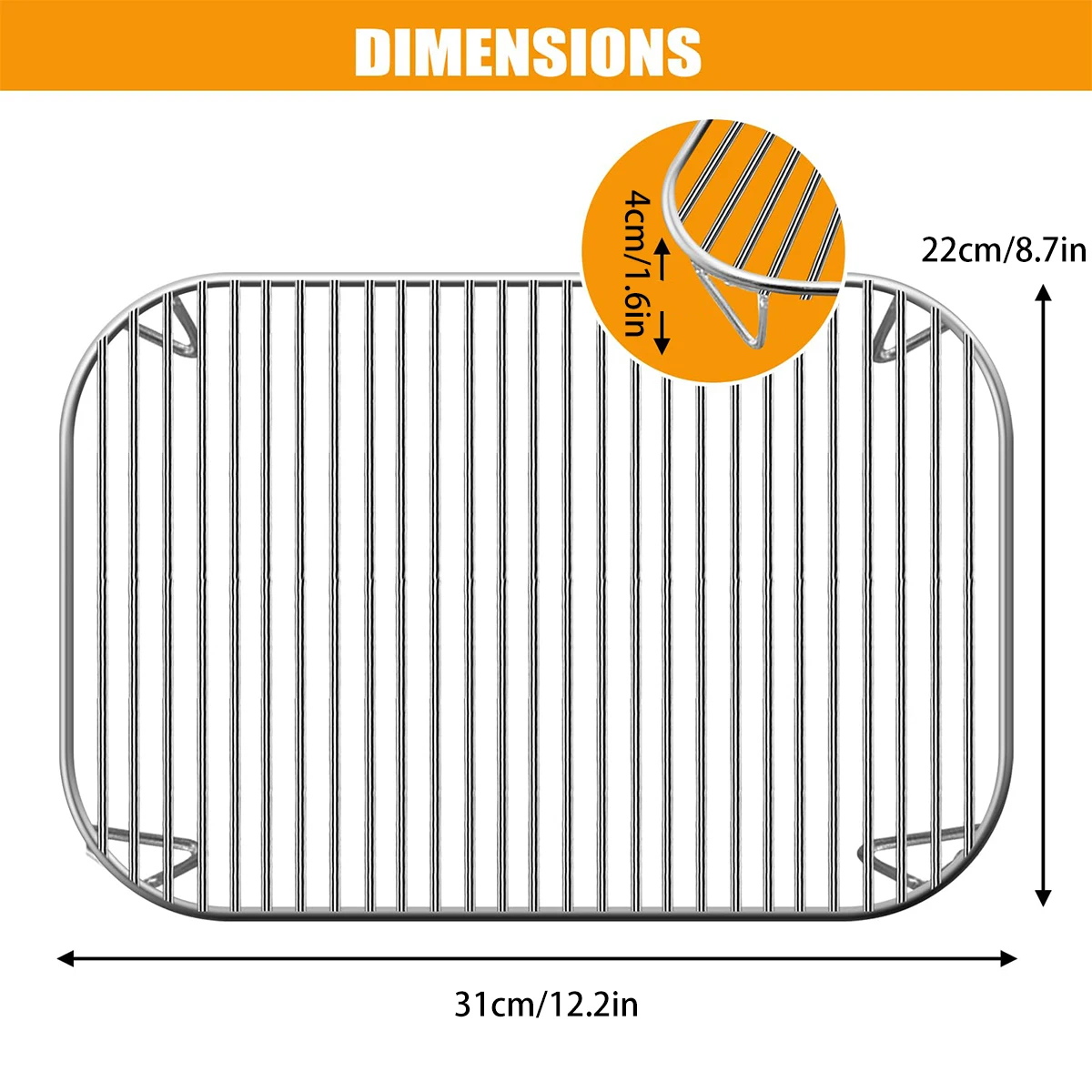 Oven Grill Double Layered Stacked Steaming Rack Suitable For NINJA OG701 OG751 7-In-1 Wood Fire