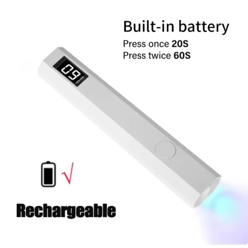 Handheld Mini UV LED-nagellamp voor gellak Uitharding USB Oplaadbaar Sneldrogend Draagbare manicuremachine Nail Art Tool