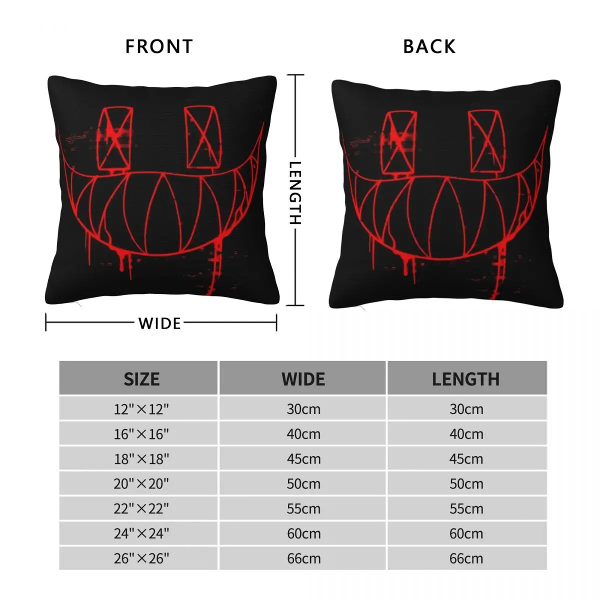 Ic On Smile Square Pillowcase Pillow Cover Polyester Cushion Decor Comfort Throw Pillow for Home Car