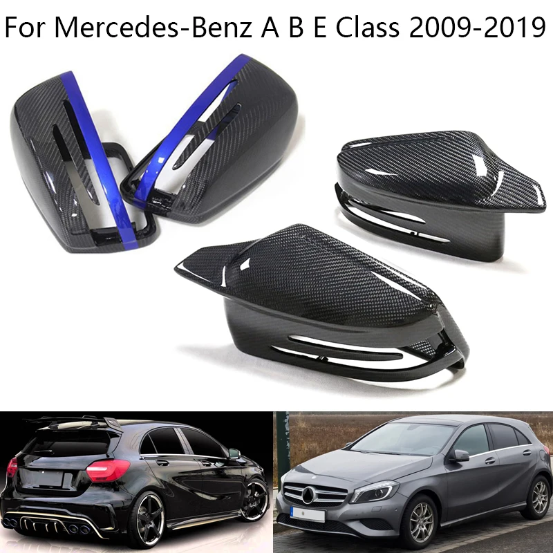 

For Mercedes-Benz A B E Class W176 W246 C207 2009-2019 Carbon Fiber Car Side Door Wing rearview mirror spare parts accessories