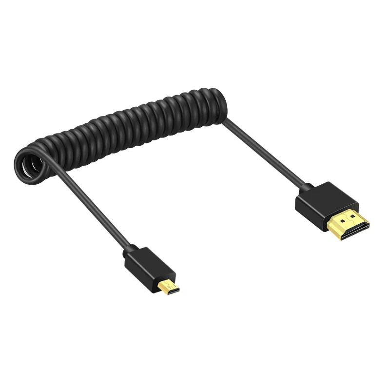 Ultra Slim Flexible Micro HDMI to MICRO HDMI Cable 2 for sony a7c a7m3 Sony Camera Elbow Retractable Cable 0.25M