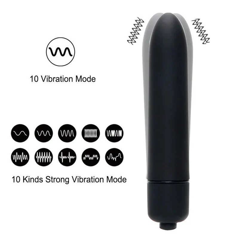 Mini Bullet Vibrator 10 Vibration Modes Portable Clitoral G Spot Stimulation Vibrating Jump Egg Adult Intimate Toy for Women view 2