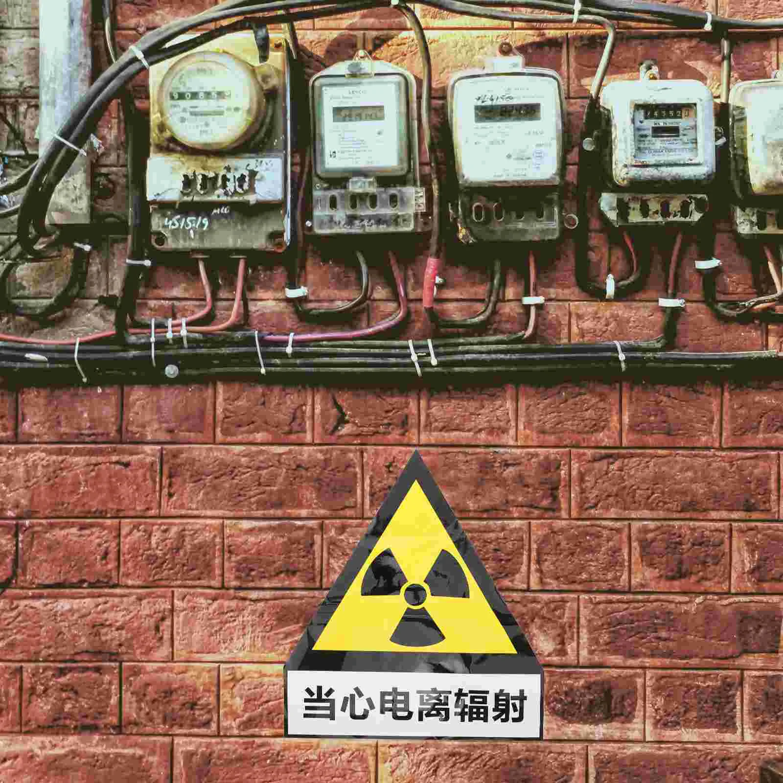 Radiation Warning Stickers Radiations Caution Sign Decal Danger Label Safety Decals Symbol Door Signage