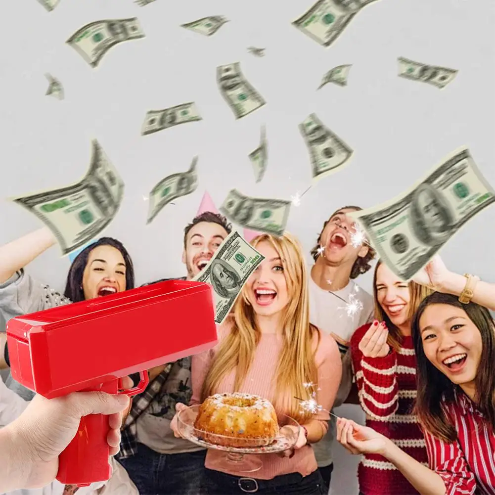 الكهربائية المال مطلق النار مسدس لعبة الأوراق النقدية بندقية مطلق النار لعب الأطفال لعب الوالدين والطفل التفاعل الدعائم لعبة حفل زفاف O5u6