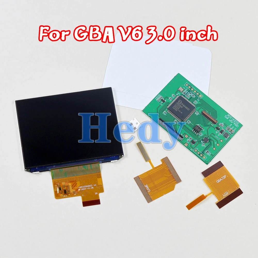 

6 комплектов IPS LCD-экранов V6 для GBA с высокой яркостью, 3-дюймовый IPS LCD-дисплей с высокой яркостью для корпуса GBA V6.0.